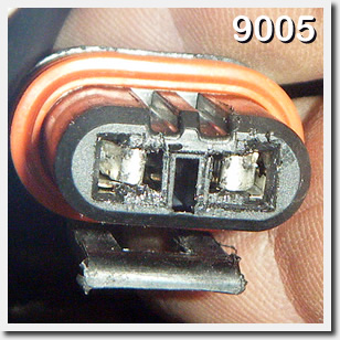 9005 Headlight connector on the Chevy where the HID ballasts connect to.